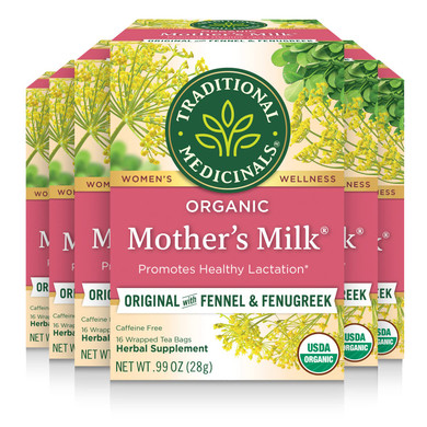 Traditional Medicinals Tea, Organic Mother'S Milk, Promotes Healthy Lactation, Breastfeeding Support, 96 Tea Bags (6 Pack)16 Count (Pack Of 6)