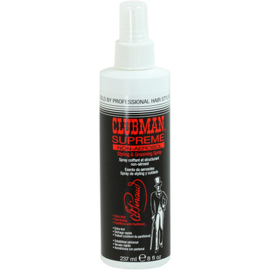 Clubman Supreme Non Aerosol Mens Hairspray Extra Hold Styling & Grooming Hair Spray For Men With Panthenol, 8 Fl Oz