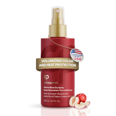 Colorproof Volume Blow Dry Spray Primer 6.7 Fl. Oz. Volumizing Heat Protection Spray For Hair, White Nectarine Scent