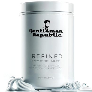 Gentlemen Republic 64Oz Refined Hair Gel For Men - Premium Gel For Men Humidity Resistant & Alcohol-Free - All Day Shine And Hold For All Hair Types And Never Flakes - Made In The Usa