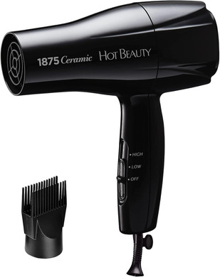 1875 Ceramic Styler Hair Styling Blow Dryer 2 Attachments Included Lightweight And Fast Dry Multi Heat Speed Setting Perfect Size For Home Or Travel