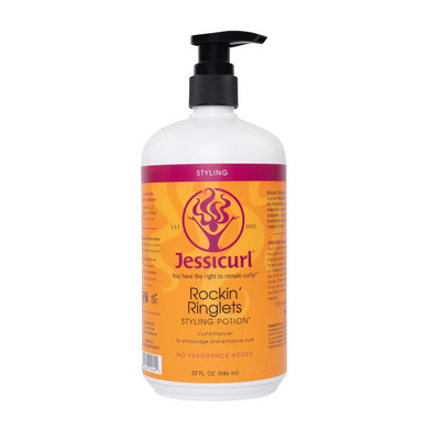 Jessicurl, Rockin' Ringlets Styling Potion, No Fragrance Added, 32 Fl Oz. Curl Enhancer With Flaxseed Extract, Curl Defining Styler For Curly Hair And Frizz Control