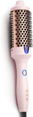 K&K Heated Curling Brush - 1.5 Inch Ceramic Tourmaline Ionic Volumizing Hot Brush For Root Volume & Loose Curls (Black)