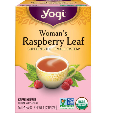 Yogi Tea Raspberry Leaf Tea - 16 Tea Bags Per Pack (4 Packs) - Caffeine-Free, Organic Raspberry Leaf Tea Bags - Aids Discomfort Of Menstruation - Made From Organic Raspberry Leaves64 Count (Pack Of 4)