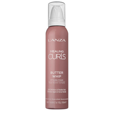 L'Anza Healing Curls Butter Whip Styling Foam, Hair Styling Mousse For Curly, Coily, Wavy & Afro Hair, Lightweight Control, Anti-Frizz & Anti-Humidity, Cruelty Free & Vegan