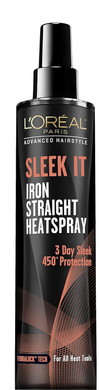 L'Oréal Paris Advanced Hairstyle Sleek It Iron Straight Heat Spray, 5.7 Ounce