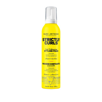 Marc Anthony Strictly Curl Enhancing Styling Foam, Extra Hold - Vitamin E & Silk Proteins Transforms Frizzy Hair To Full, Shiny, Defined Curls - 10 Oz Pack 1