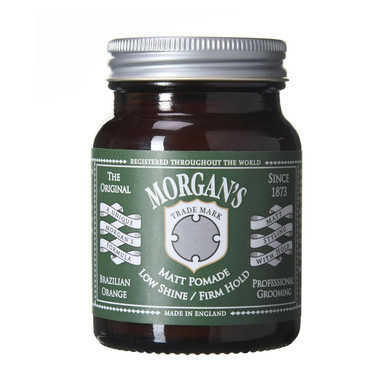 Morgan'S Pomade Hair Styling Matt Pomade For Men, Low Shine And Strong Hold, Ideal For Pomps, Quiffs And Side Fades, Brazillian Orange Fragrance 100G