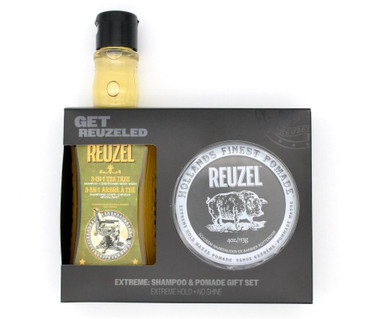 Reuzel Extreme Hold Matte Pomade & 3-In-1 Shampoo Gift Set, Extreme All Day Hold, For All Hairstyles