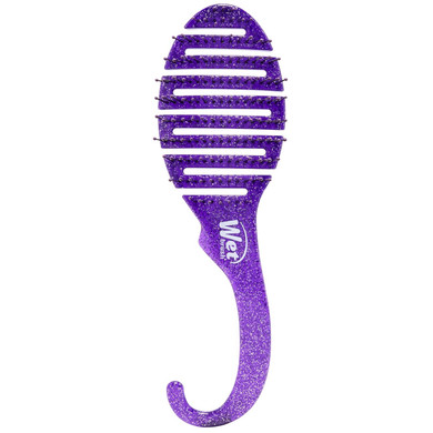 Wet Brush Shower Hair Brush Detangler - Exclusive Ultra-Soft Intelliflex Bristles - Minimizes Pain And Protects Against Split Ends And Breakage - Comb For Women, Men, Wet & Dry Hair - Purple Glitter