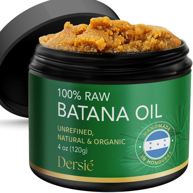 Authentic Batana Oil For Hair Growth: Handmade In Honduras 100% Raw Batana Oil - 100% Pure & Natural, Unrefined - Approved By Dr. Sebi For Thicker, Stronger, Fuller Hair - 4 Oz