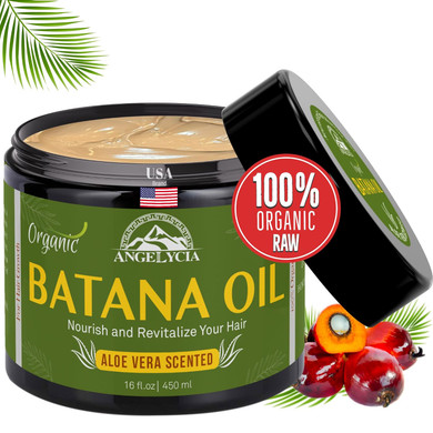 Batana Oil For Hair Growth | 100% Organic Raw Batana Oil | Dr. Sebi Batana Oil From Honduras | Prevent Hair Loss | All Hair Types | Batana Oil Organic Hair Mask | Hair Growth Oil (16, Ounces)