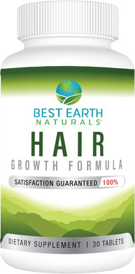 Best Earth Naturals Hair Growth Vitamin Formula To Help Support Thick Full Strong Healthy Hair - For Men & Women - 30 Count