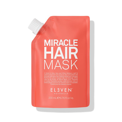 Eleven Australia Miracle Hair Mask Deep Conditioning Treatment For Dry, Damaged Hair, Restores Moisture, Strength, And Shine, Nourishing Formula With Aloe Vera And White Mulberry - 6.8 Fl Oz