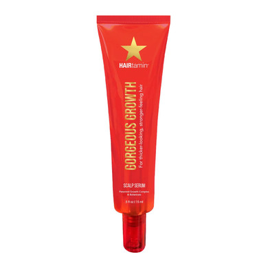 Hairtamin Gorgeous Growth Travel Scalp Serum Natural Hair Growth Thickening Treatment | Visibly Increases Thicker Looking Hair And Promotes Scalp Health | Nourishes & Hydrates Dry, Itchy Scalp