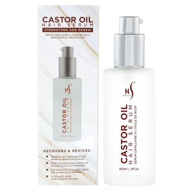 Herstyler Castor Oil Hair Serum For Hair Growth - Hair Shine Serum With Vitamin E - Hair Growth Serum - Hair Serum Heat Protectant - Vitamin E For Silky Hair - 2 Fl Oz