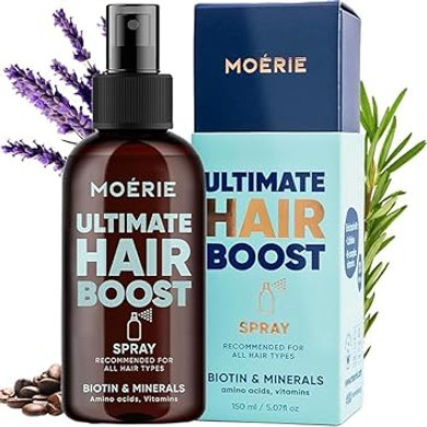 Moerie Ultimate Hair Growth Spray Designed To Strengthen & Stop Hair Loss - 100% Natural Serum For With Over 100 Minerals, Vitamins & Amino Acids - Fresh Scent - 5.07 Fl. Oz