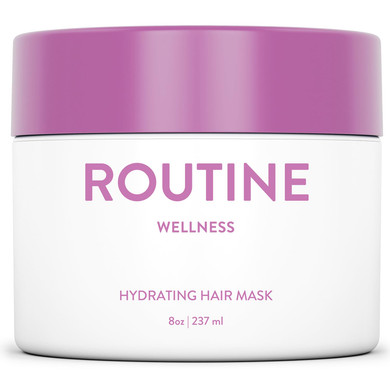 Routine Wellness Deep Conditioning Hair Mask For Dry Damaged Hair - Hydrating, Moisturizing Repair Treatment - Promotes Fullness - Unscented 8Oz