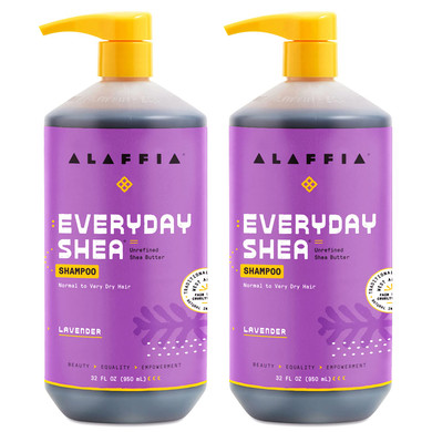 Alaffia Everyday Shea Shampoo - Normal To Very Dry Hair, Helps Clean With Shea Butter And Coconut Oil, Fair Trade, Lavender, 32 Fl Oz