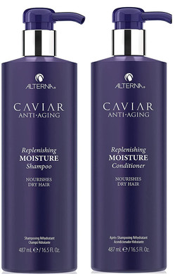Alterna Haircare Caviar Anti-Aging Replenishing Moisture Shampoo And Conditioner Set, 16.5 Fl Oz | Protects, Restores And Hydrates | Sulfate Free