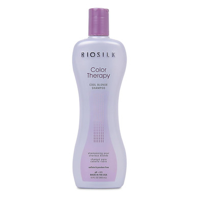 Biosilk Color Therapy Cool Blonde Shampoo, Protects Highlighted & Lightened Hair To Help Balance Brassy Tones, Sulfate, Paraben & Cruelty-Free, 12 Oz