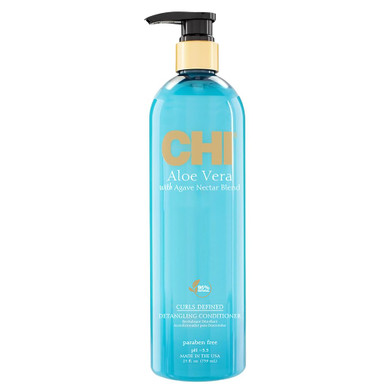 Chi Aloe Vera Detangling Conditioner, Deep Conditioning Treatment For Waves, Curls, & Coils, Sulfate, Paraben, & Cruelty-Free, 25 Oz