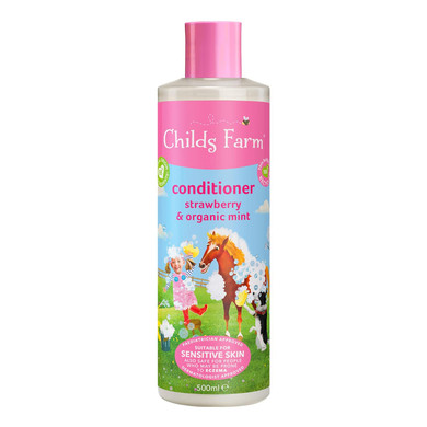 Childs Farm, Kids Hair Conditioner For Dry, Sensitive Skin & Scalp, Strawberry & Organic Mint, Conditions & Nourishes, Vegan, Cruelty-Free, 16.9 Fl Oz