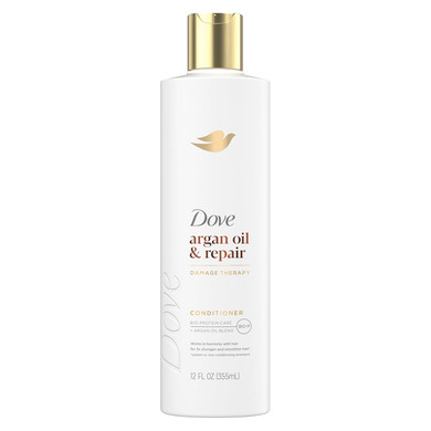 Dove Conditioner Argan Oil & Repair For Fine Hair With Bio-Protein Care Technology And Argan Oil Blend 12 Fl Oz