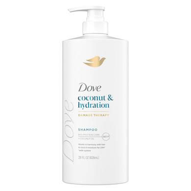 Dove Shampoo Coconut & Hydration For Dry Hair With Bio-Protein Care Technology And Coconut Oil 28 Fl Oz
