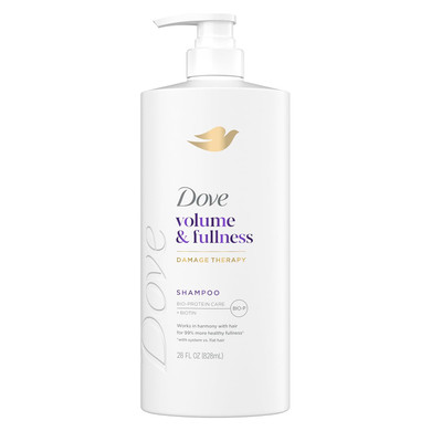 Dove Shampoo Volume & Fullness For Fine, Thin Hair With Bio-Protein Care Technology And Biotin 28 Fl Oz