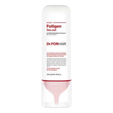 Dr.Forhair Folligen Sea Salt Scaler 300 Ml/10.58 Oz. | Scalp Deep Cleansing & Exfoliation | Eliminates Impurities & Odor
