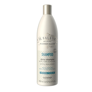 Il Salone Milano Detox Shampoo For All Hair Types - Clarifying Shampoo With Charcoal Powder - Scalp Cleanser To Detox - Restores Broken Bonds & Adds Softness - Professional Haircare (16.9 Oz / 500 Ml)