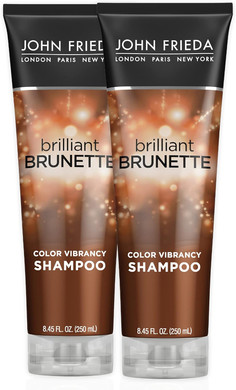 John Frieda Brilliant Brunette, Color Boosting Shampoo, Enhances And Protects Multi-Dimensional Tones, With Sweet Almond Oil To Rehydrate And Replenish Dry Hair, 8.45 Oz