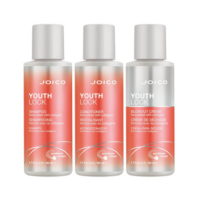 Joico Youthlock Set Formulated With Collagen | Youthful Body & Bounce | Reduce Breakage & Frizz | Soften & Detangle Hair | Boost Shine | Sulfate Free | With Arginine