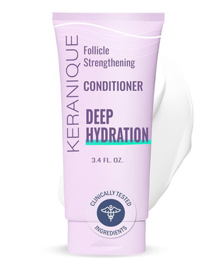 Keranique Hydrating Deep Conditioner For Dry Damaged Hair - Deep Hydration Hair Conditioner For Women With Keratin - Intense Hydrator For Repairing Natural Moisture On Dry, Frizzy, Thin, Damaged Hair