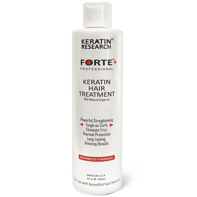 Keratin Research Keratin Forte Conditioner, 300Ml, Unisex, Moroccan Argan Oil Enhanced Formula For Curly Hair