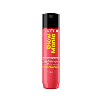 Matrix Glow Mania Shampoo - Enhances Shine, Preserves And Protects Color Vibrancy, For Dull And Color-Treated Hair, Sulfate-Free, With Glycolic Acid & Rosehip Oil