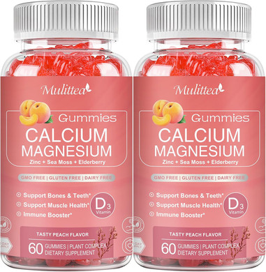 1200Mg Calcium Gummies With D3,K2,Zinc - Plant Complex Calcium Magnesium Supplement With Glycinate,Potassium,Vitamin C &Whole Natural Food For Bone & Immune Support- 120 Chewable Gummy Sugar-Free