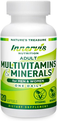 Adult Multivitamins & Minerals For Men And Women Immune Support Antioxidant Overall Health 120 Softgels Supplement