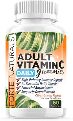 Adult Vitamin C 250Mg Gummies For Adults Chewable Gummy For Adults Daily Immune Support, Non-Gmo, Tart Sour Gummy Orange Flavor 60 Count Supplements Made In Usa