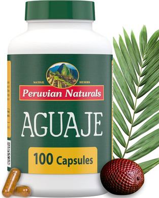 Aguaje Capsules For Women 100 Pills - Natural Curves For Female Health Supplement, Powerful Hormone Balance, Buriti Fruit, Non-Gmo, Vegan - Peruvian Naturals