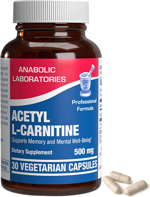 Alcar Acetyl L-Carnitine 500Mg - High Potency L Carnitine Supplement For Nerve Brain Memory Energy And Focus Support - Vegetarian Non-Gmo & Made In The Usa In Cgmp Facilities - 30 Servings