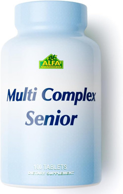 Alfa Vitamins Multi Complex Senior Multivitamin For Men 50 Plus, Supports Energy Production, Magnesium For Bone & Prostate Health, Supplement For Overall Well-Being, Natural Formula, 100 Tablets