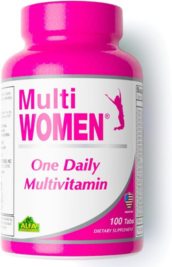 Alfa Vitamins Multi Women Vitamins Dietary Supplement With Essential Vitamins & Minerals For Women - Amino Acids + Antioxidants - 100 Tablets