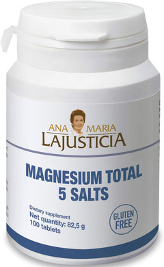 Ana Maria Lajusticia Magnesium Total 5 Salts 100 Tablets, Supports Energy Metabolism, Normal Protein Synthesis, Psychological Function