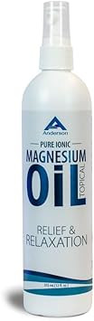 Anderson Magnesium Oil Spray For Relief And Relaxation | 12Oz Bottle | Topical Ionic Magnesium | Promotes Relaxation, Relief From Muscle Cramps | Made In The Usa