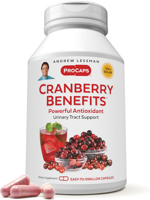 Andrew Lessman Cranberry Benefits 60 Capsules - Supports Bladder, Kidney And Urinary Tract Health. High Potency Standardized Extracts Of Cranberry Fruit, Small Easy To Swallow Capsules