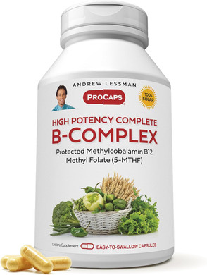 Andrew Lessman High Potency B-Complex 360 Capsules - With High Levels Of Folate Complex And Biotin, Promotes Cellular Growth, Energy, Immune Function, Detoxification, Fat Metabolism And More