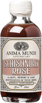 Anima Mundi Apothecary Schisandra Rose Elixir - Liquid Schisandra Berry Adaptogen Supplement With Wildcrafted Rose Petals For Liver And Kidney Support - Anima Mundi Beauty Supplements (2Oz / 59Ml)