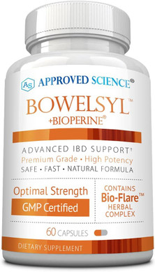 Approved Science Bowelsyl - 60 Capsules - Supports Gi Tract, Soothes Colon, Restores Nutrients - High Absorption - All Natural, Non-Gmo